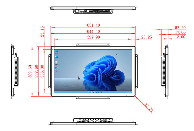 27-Inch Windows Embedded System for Industrial Dashboards, Command Room Panels, Public Displays, and Healthcare Monitoring