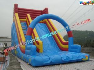 China 9M PVC Tarpaulin Commercial Inflatable Slide , Inflatable Bouncer Slides Games wholesale