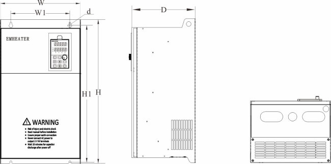 Variable Speed 100HP 3 Phase Frequency Inverter 75KW 0 To 3000Hz