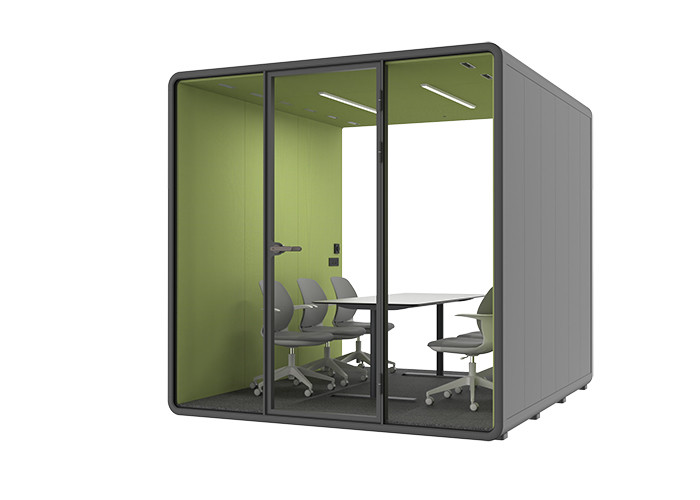 Large Meeting Booth Acoustic Privacy Sanctuaries With Ventilation Havens of Serenity in the Open Office