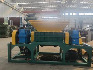China Industrial Double Shaft Shredder Plastic Tire Rubber Shredder Heavy Duty Metal Waste Shredder wholesale