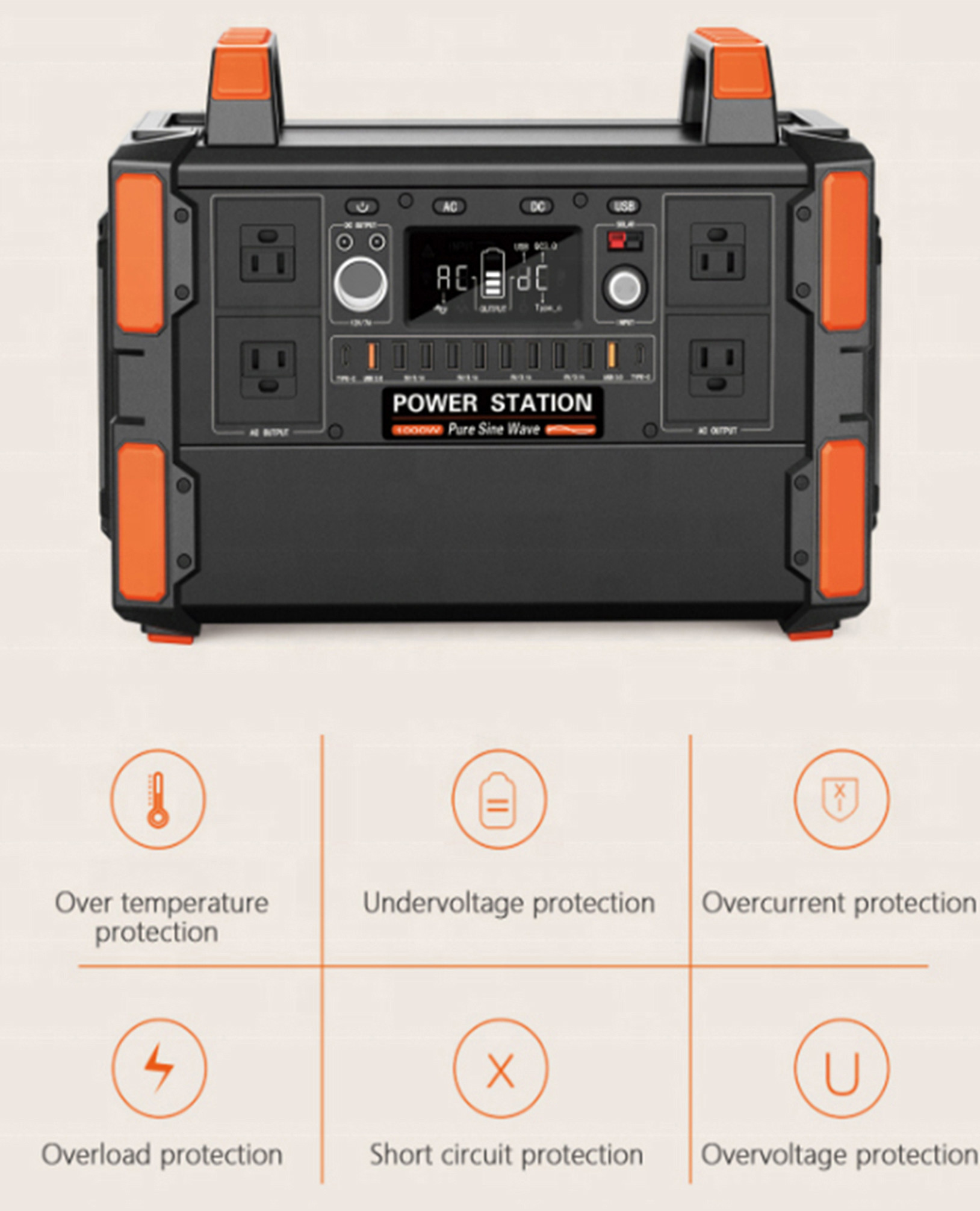Household Solar Generator Power Camping 1KW RoHS Portable Solar Power Station