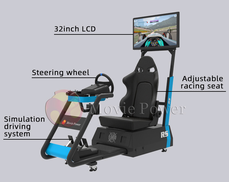 Small Home Gaming Hydraulic VR Racing Simulator Car Driver Equipment 0.5KW
