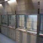 Commercial 220V Lab Exhaust Hood Lightweight Chemical Resistant
