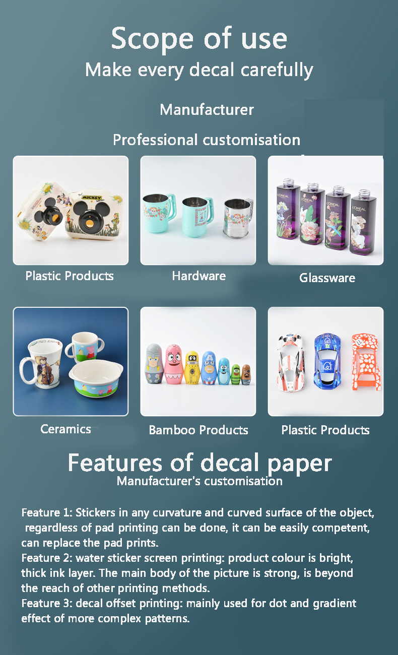 175/185gsm Direct Waterproof Inkjet Printer Temporary Tattoo Sticker Paper White Paper