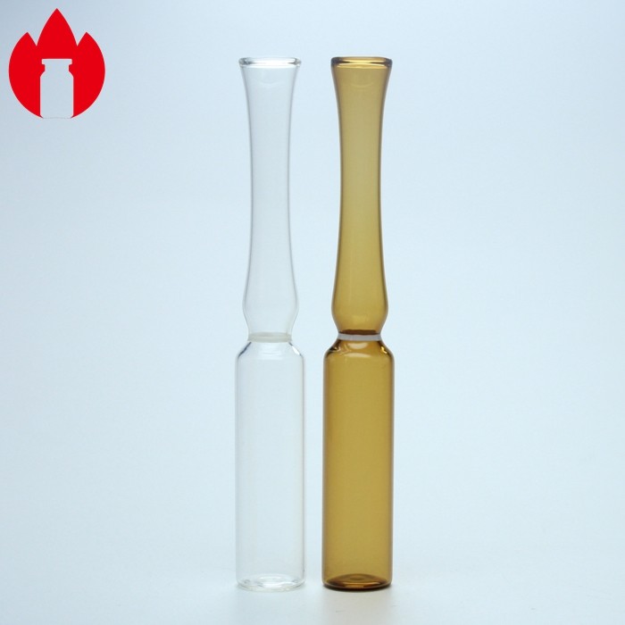 Glass Ampoule 1ml-20ml Empty Clear Or Amber Pharma Injection Glass Ampoule