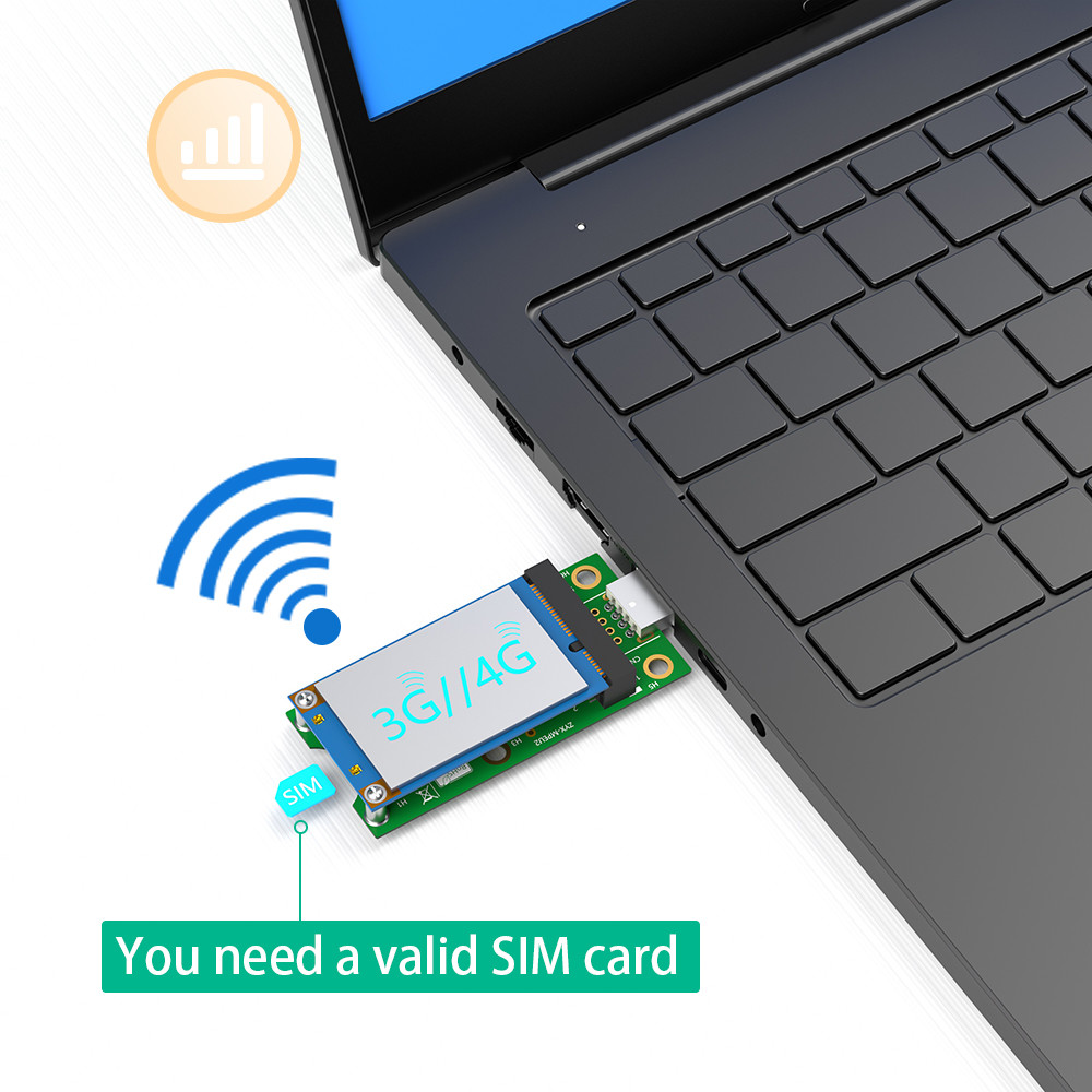 Laptop 8pin Mini PCI-E To USB Adapter Card For WWAN LTE Module