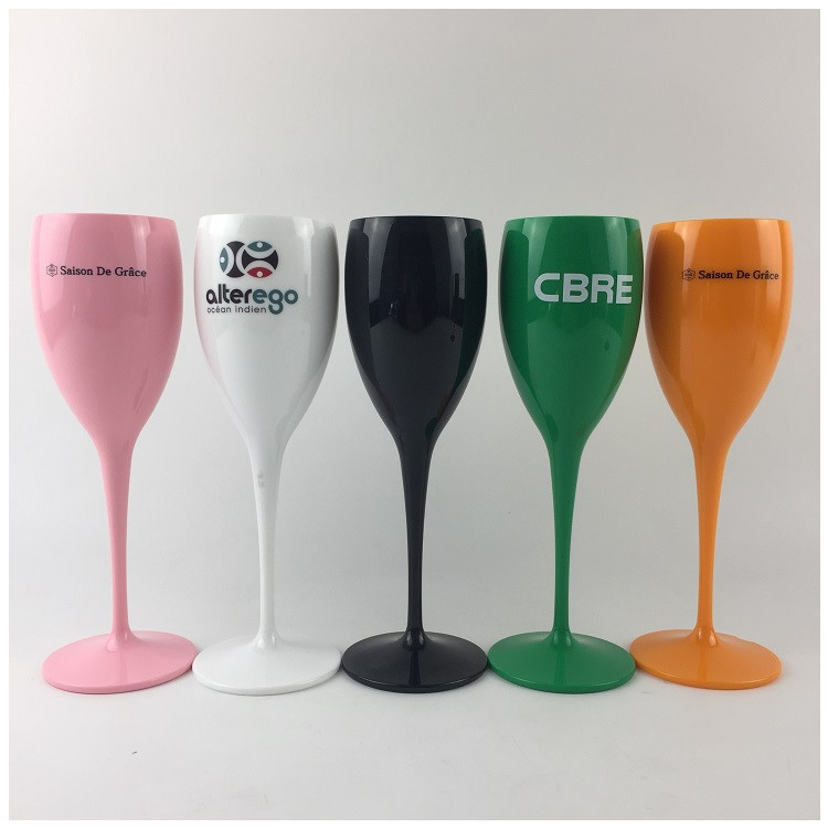 Perrier Jouet Green Plastic Champagne Flutes 175ml 6oz