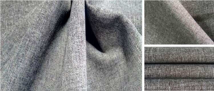 600D Grey Melange Polyester Cation Fabric for Baby Stroller Parts Density 23*21