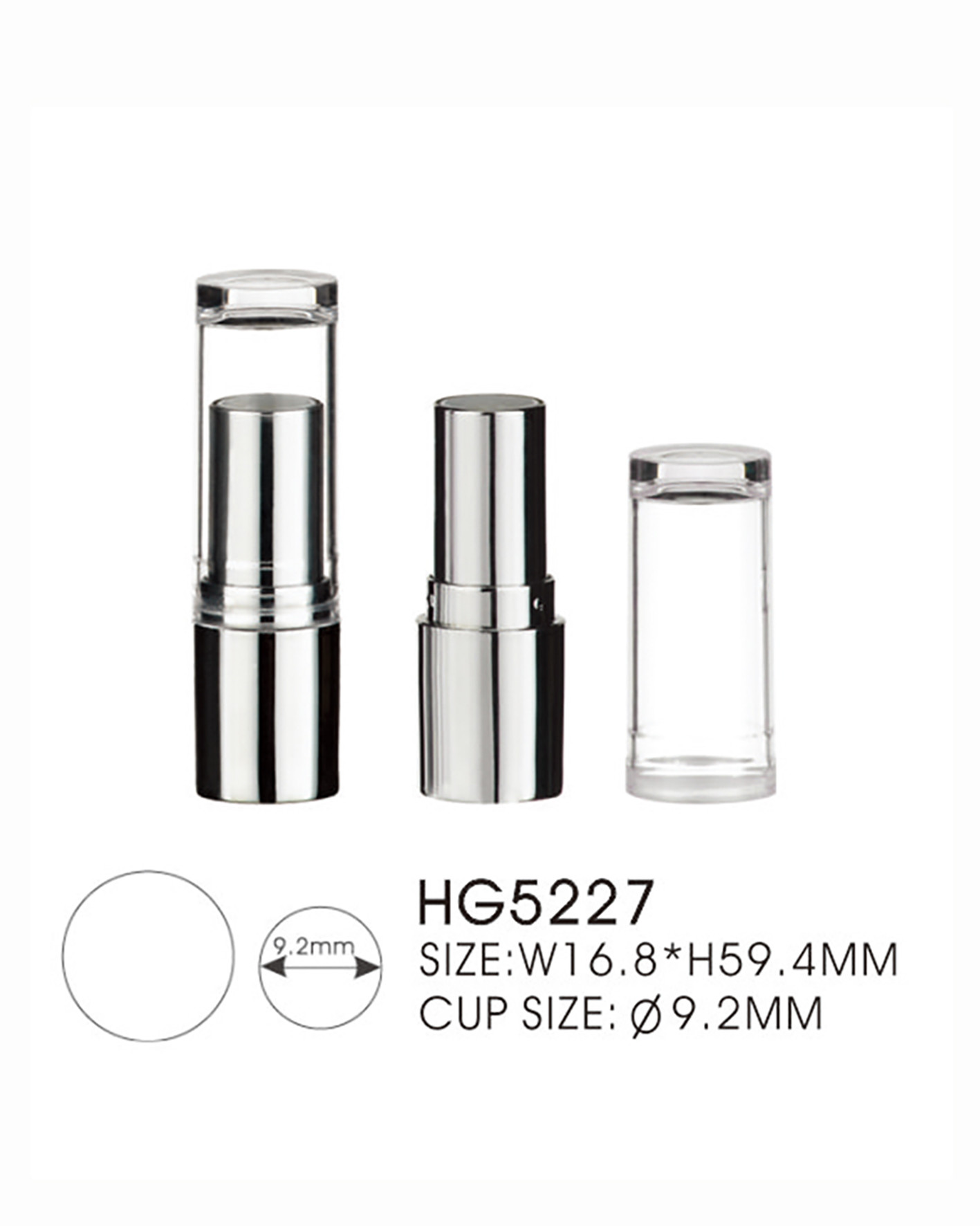Plastic Mini Lipstick Tubes 2g Empty Lipstick Case Packaging HG5191B