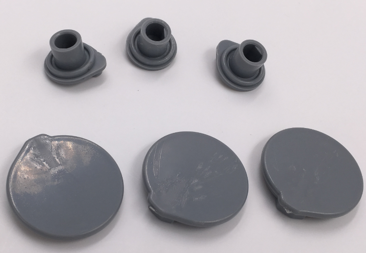 Grey Plastic Injection Overmolding PP Small Parts Assemble Good Shape