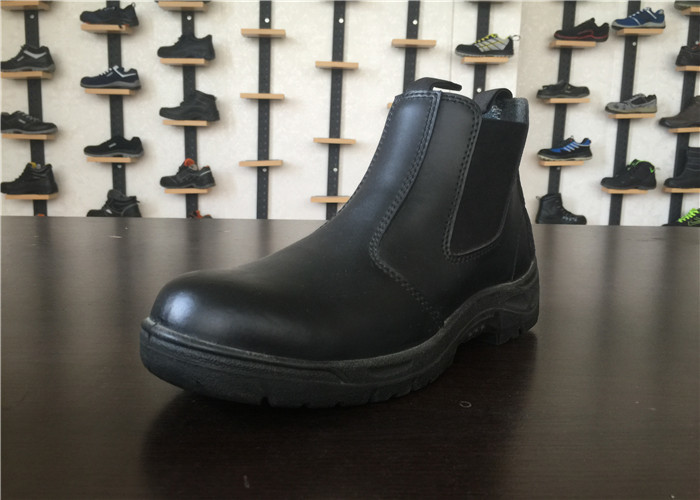 Insulation Womens Black Work Boots , No Laces Composite Steel Toe Shoes