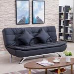 Metal Frame PU Leather Home Convertible Sofa Bed