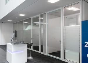 China Sound Insulation Glass Partition Wall Flexible 90mm Thickness Single Double Glass wholesale