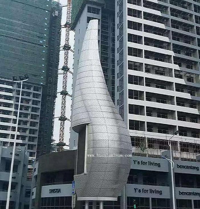 Anti Static Solid Aluminum Sheet , 10ft Aluminum Exterior Wall Panels