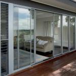 Commercial Aluminium Doors Stacking Sliding Glass Doors With Top Brand Accessory