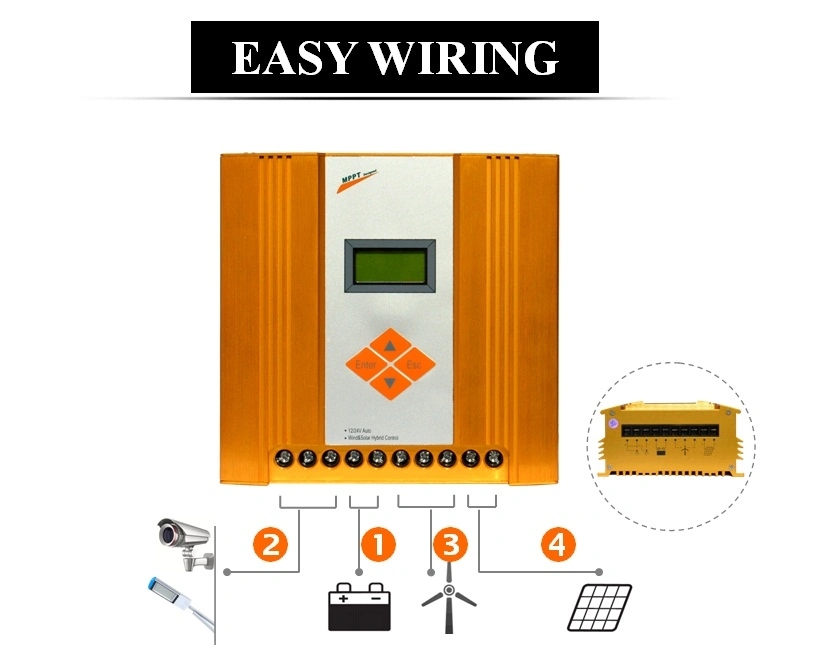 100W 300W 24v Wind Turbine Charge Controller Solar Power Charge Controller
