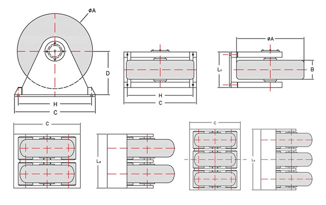 Vessels Mooring Roller Dock Rubber Fender 66 ShoreA ABS Certificate