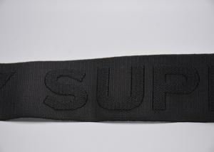 China SGS Customized 35mm Black Jacquard Elastic Band For Clothing wholesale