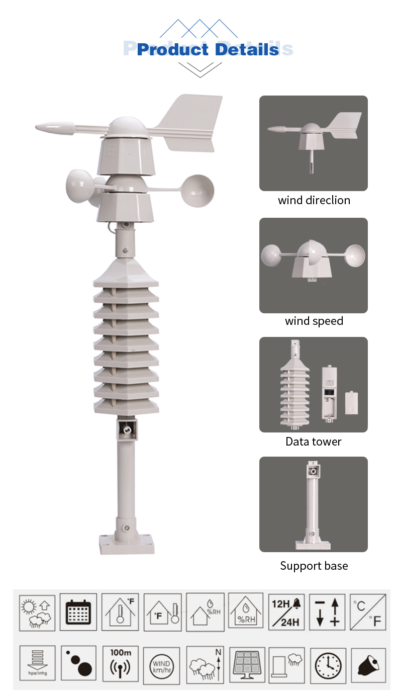 48s Data Update And Customized ODM Support Small Multi Function Weather Station For Outdoor