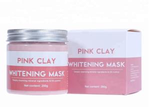 China Oil Control Pink Clay Mud Mask , Whitening Mud Mask For Deeply Cleansing wholesale