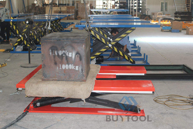 Static Ultra Low Profile Scissor Lift Tables Pallet Lifter Table 1000kg 1500×1300mm