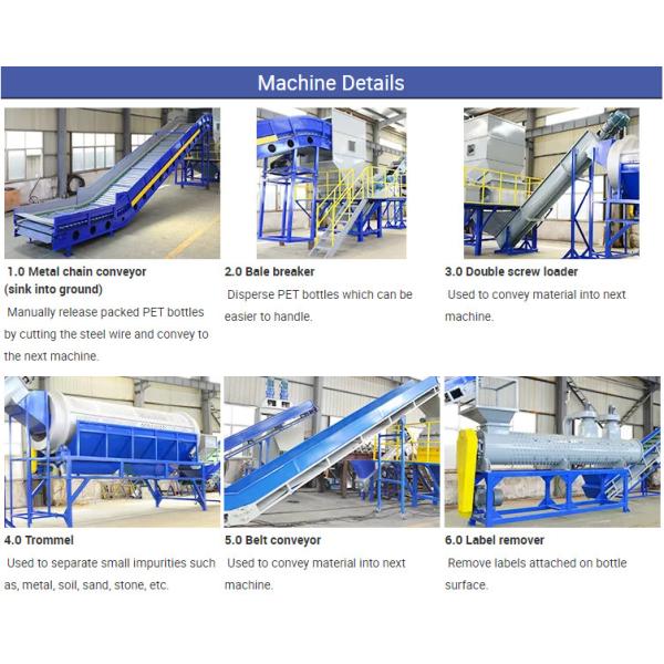 Pet Bottle Washing 3p Plastic Recycling Equipment Production Line