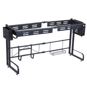 China Stainless Steel Above Sink Dish Rack Stable Over Sink Organizer Shelf For Kitchen wholesale