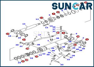 China 707-99-27680 Bucket Cylinder Seal Kit Komatsu PC138US-8 Oil Resistance Excavator  Seal Kit on sale