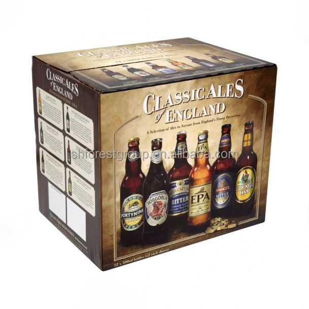 24 Bottles Paper Wine Beer Carrier Packaging Boxes Custom Size