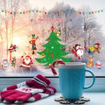 Shop Window Christmas Wall Stickers Living Room Decoration Santa Claus Snowman
