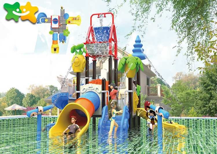 Swimming Pool Water Slide , Plastic Water Slide Multicolors LLDPE Material