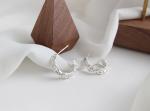 Lanciashow 925 Sterling Silver Jewellery Simple Interweave Twisted Hoop Earrings
