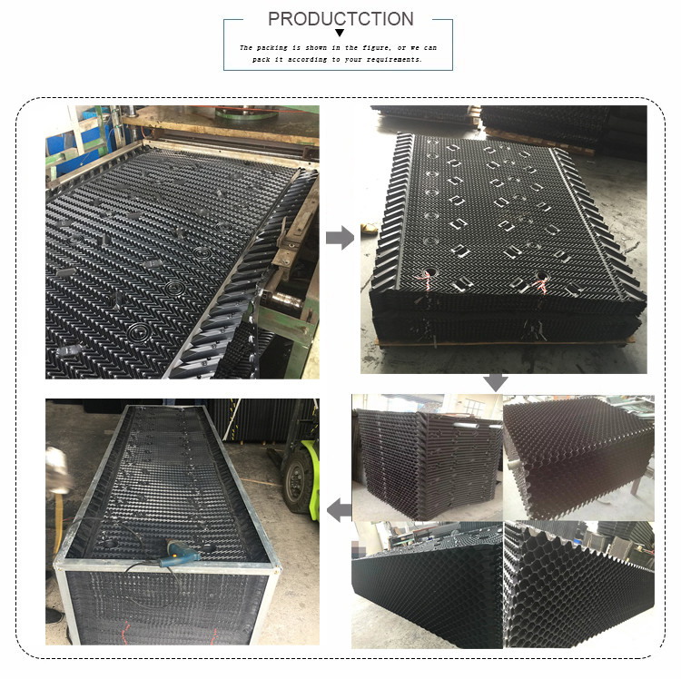 Cross Flow International Cooling Tower Fill 19mm Channel PVC Hanging Cooling Tower Infill