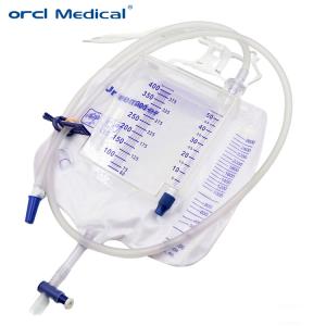 China Medical Grade PVC Urology Disposable Products White Urine Meters Drainage Bags Supplier wholesale