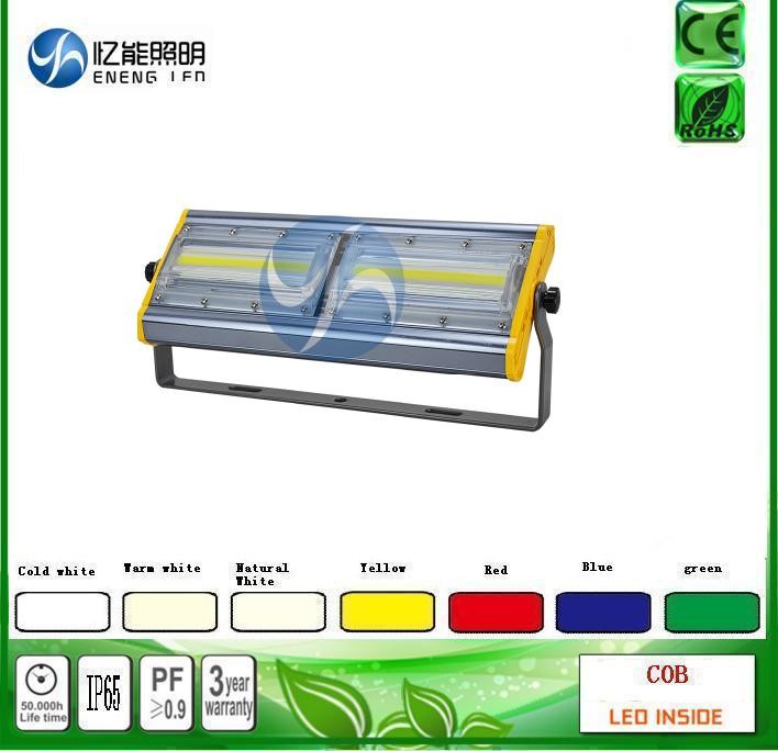 high lumens 120W led cob flood light led Tunnel lamp140LM/W Red green green blue yellow color with Bridgelux AC85-265V