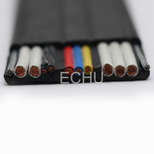 Flat Cable for Crane and Lifter 4*35mm2 4*70mm2 4*95mm2 3*25mm2