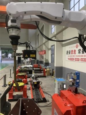 High Precision Welding Robot For Steel Structure Tower Foot Welding