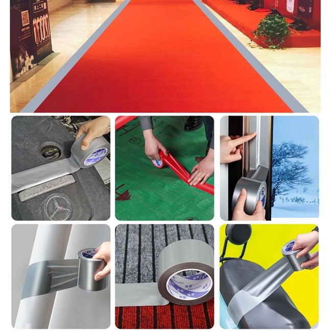 280mic Polyethylene Cloth Sticky Tape Silver Hot Melt