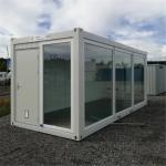 Galvanized Steel Frame Tempered Glass Shipping Container Homes House