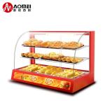 1200x530x580mm Black Curved Glass Food Display Warmer for Hot Food Heating