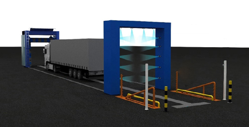2150*4680*5510mm Mobile Automatic Bus And Truck Wash Machine