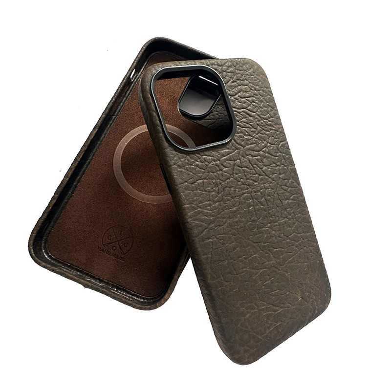 Top- Genuine Crazy Horse Leather Case for Apple iPhone 13/14/15 Compatible For Iphone