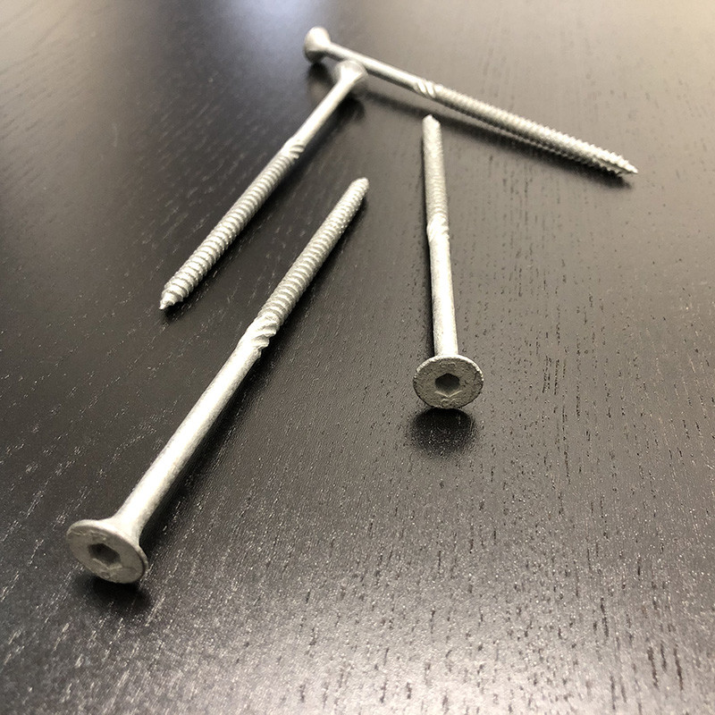 Batten T17 Wood Deck Screws Glavanized Bugle Hex Socket Head 14g 150mm