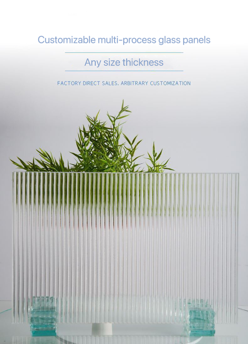 3mm-19mm Cheaply Price Building Decorative Clear Tempered Glass Pattern Narrow Reeded Glass