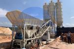 Commercial Mobile Concrete Mixing Plant , 750L YHZS35 Concrete Batching Plant