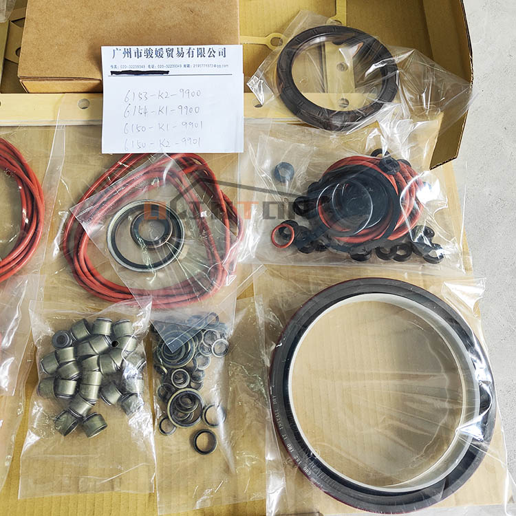 Construction Machinery Parts 6D125E-2 Engine Cylinder Head Gasket Kit 6153-K1-9900 6153-K2-9900