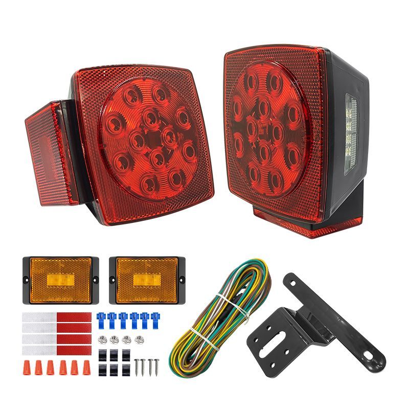 12V LED Wireless Trailer Tail Light, Magnetic Wireless Trailer Brake Rear Light