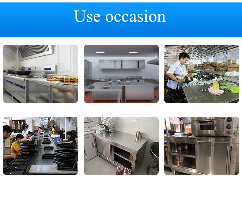 1.2mm Food Prep Garage Cabinet Workbench , Stainless Steel Kitchen Table