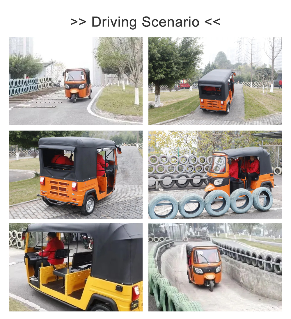 60V Electric Passenger Tricycle in South Africa Driving Type RICKSHAW